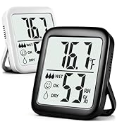 Antonki 2 Pack Room Thermometer for Home, Hygrometer Indoor Humidity Meter Gauge, Digital Tempera...