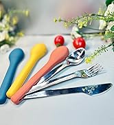 SXunacou Portable Tableware Stainless Steel Knivesforks Spoons and Silicone Boxes Family Travel W...