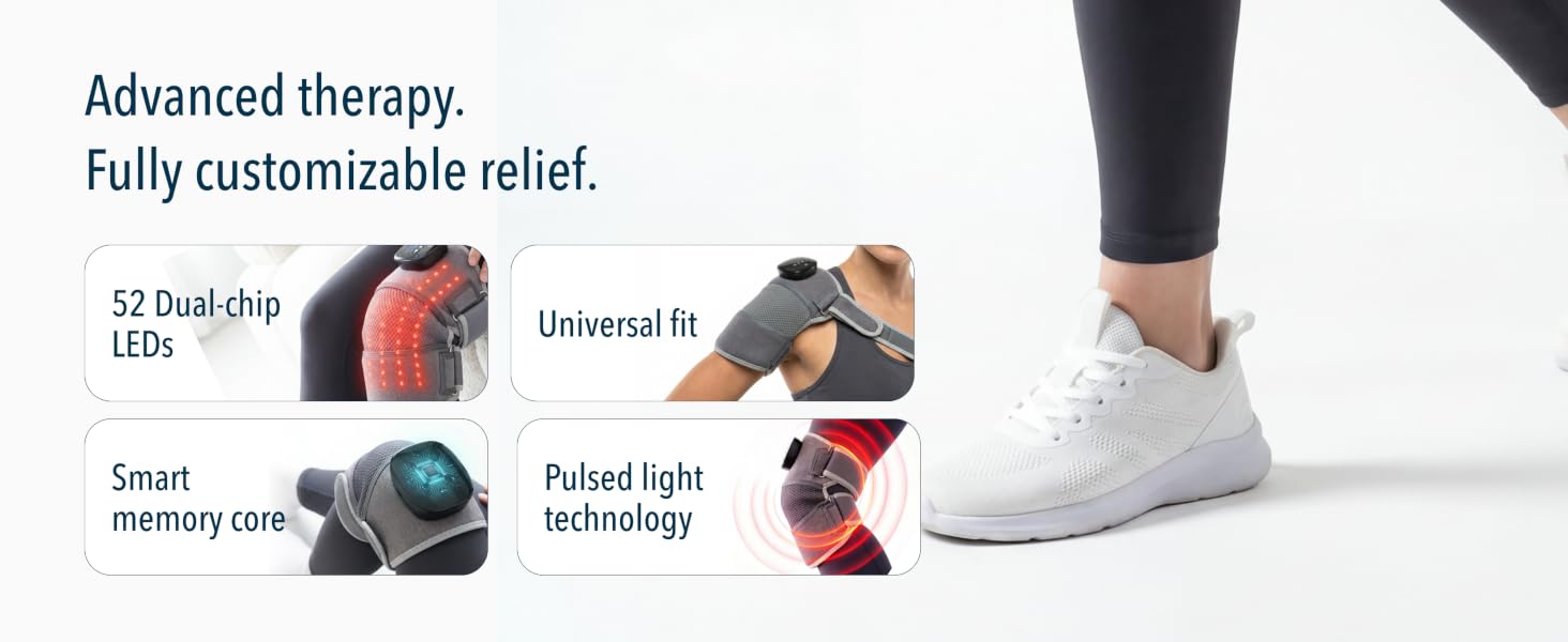 FORTHiQ RED+ Knee Massager with Heat and Red Light Therapy
