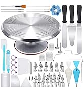 Kootek 177 Pcs Cake Decorating Kits Supplies - Aluminium Alloy Revolving Cake Turntable, Numbered...