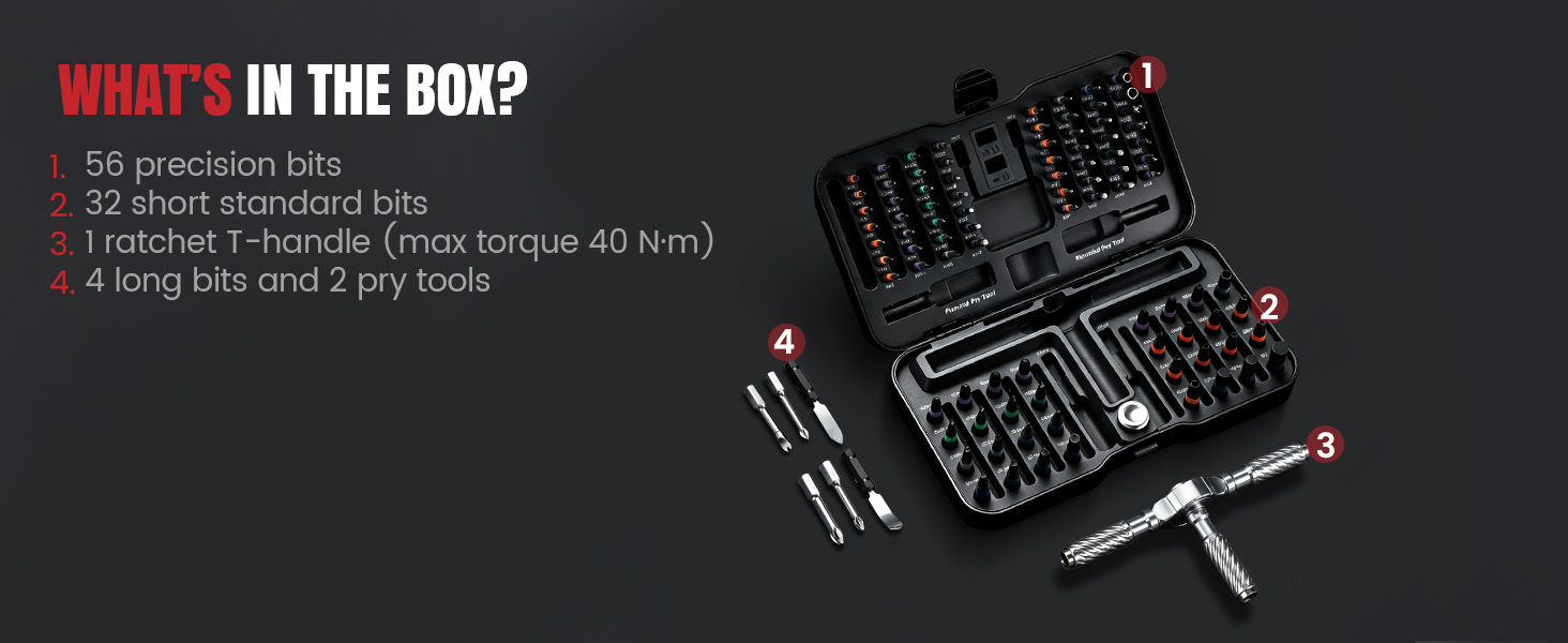 Ratchet Screwdriver Set, magnetic Screwdriver sets, S2 Steel Bits, DIY Combination Flexible Shaft