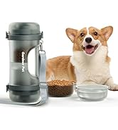 Gardner Pet 2-in-1 Dog Water Bottle Portable 49.6oz, Food Container Travel Puppy Large Capacity W...