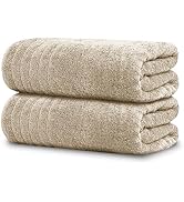 Tens Towels Pack of 2 Extra Large Bath Sheets 35 x 70 Inches, 100% Cotton, Larger &amp; Lighter Weigh...
