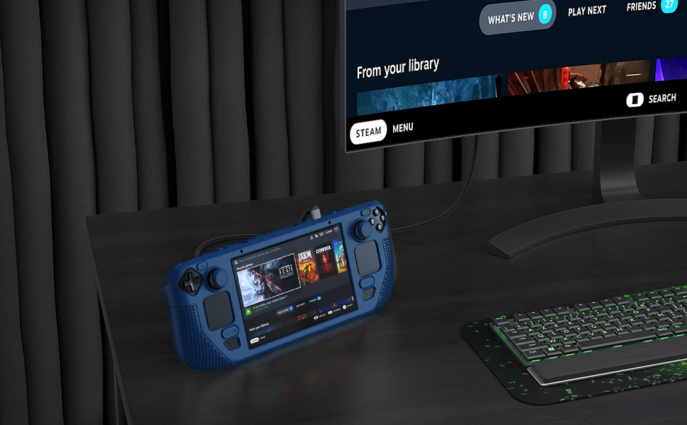 steam deck case blue