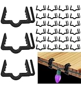 Christmas Light Hangers Clips 7/8 inch Fascia Board Clips Hooks Deck Light Clips Holiday Light Cl...