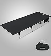 MARCHWAY Lightweight Folding Tent Camping Cot Bed with Lever Lock, Easy Setup Portable Compact fo...