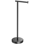 Gatco 1437MX Latitude II, Freestanding Toilet Paper Holder, 22.25” H, Matte Black | Bathroom Toil...