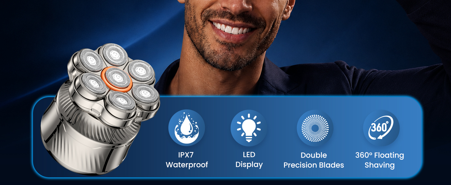 7D Head Shaver for Bald Men