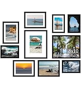 JCJMY 10 Packs Picture Frames Collage Wall Decor for Wall Hanging or Tabletop, 8x10, 5x7, 4x6 Mul...