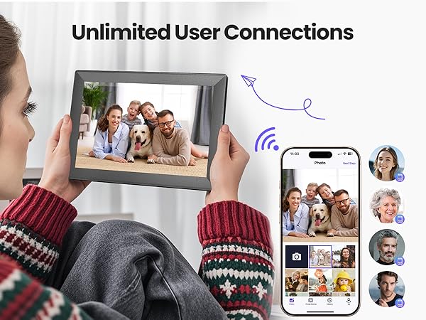 Digital picture frame wifi samrt Eletric photo frame Uhale 10.1 inch