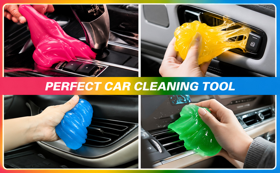 4-Pack Car Cleaning Gel, 5.6 oz Each, Universal Auto Cleaning Putty Slime