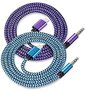 [2Pack/3.3ft] Lightning to 3.5mm iPhone Aux Cord, [Apple Mfi Certified] iPhone Aux Audio Cable fo...