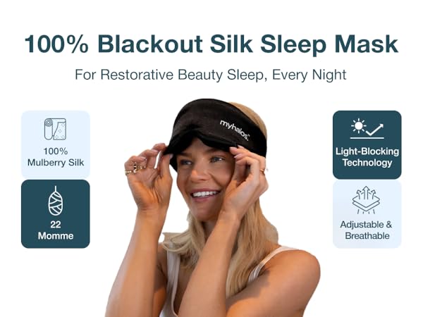 3D Mulberry Silk Sleep Mask with Eye Cups Eye Masks for Sleep Anywhere