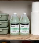 Hand sanitizer on shelf