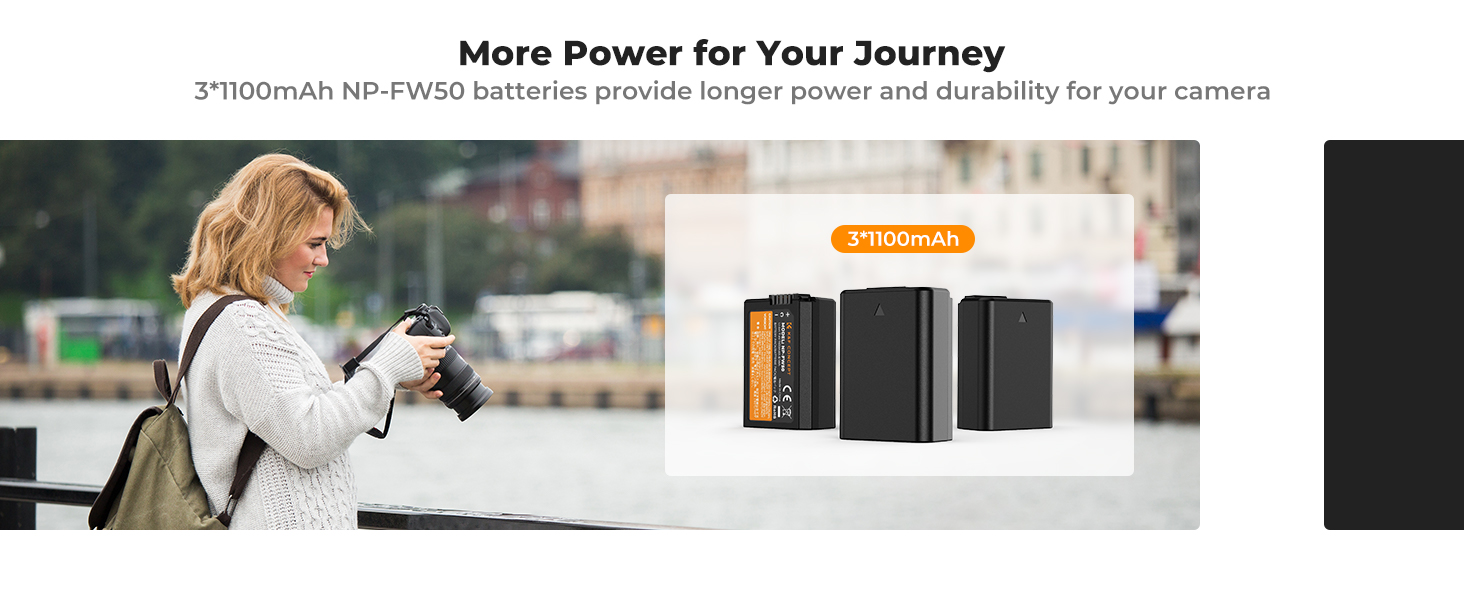 3 pack NP-FW50 battery with more power