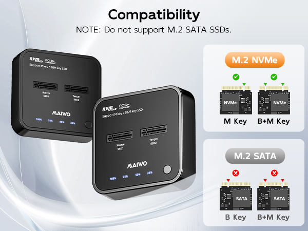 dual nvme m.2 enclosure usb 3.1 to pcie m2 adapter dockcase reader copy data cloner container caddy