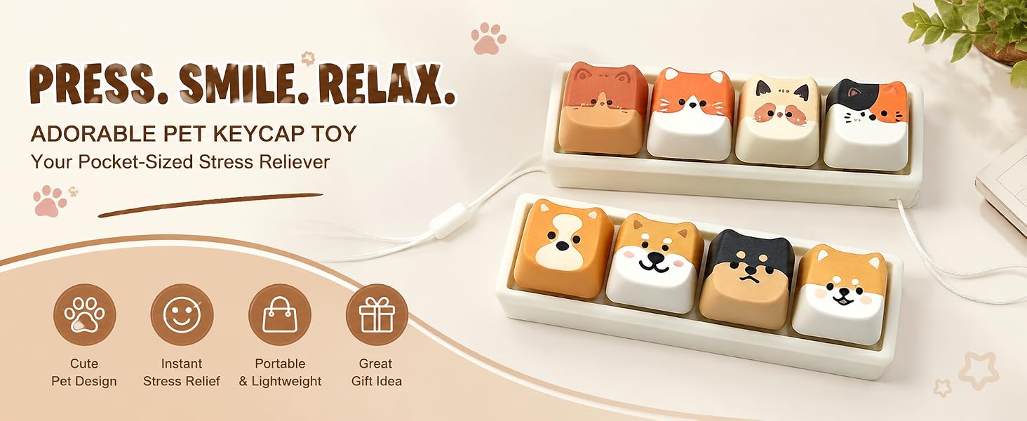 Cute Cat Keyboard Fidget Toy