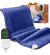 Heating Pad for Back Pain &amp; Period Cramps - King Size 35" x 20" Electric Heating Pad, Adjustable ...