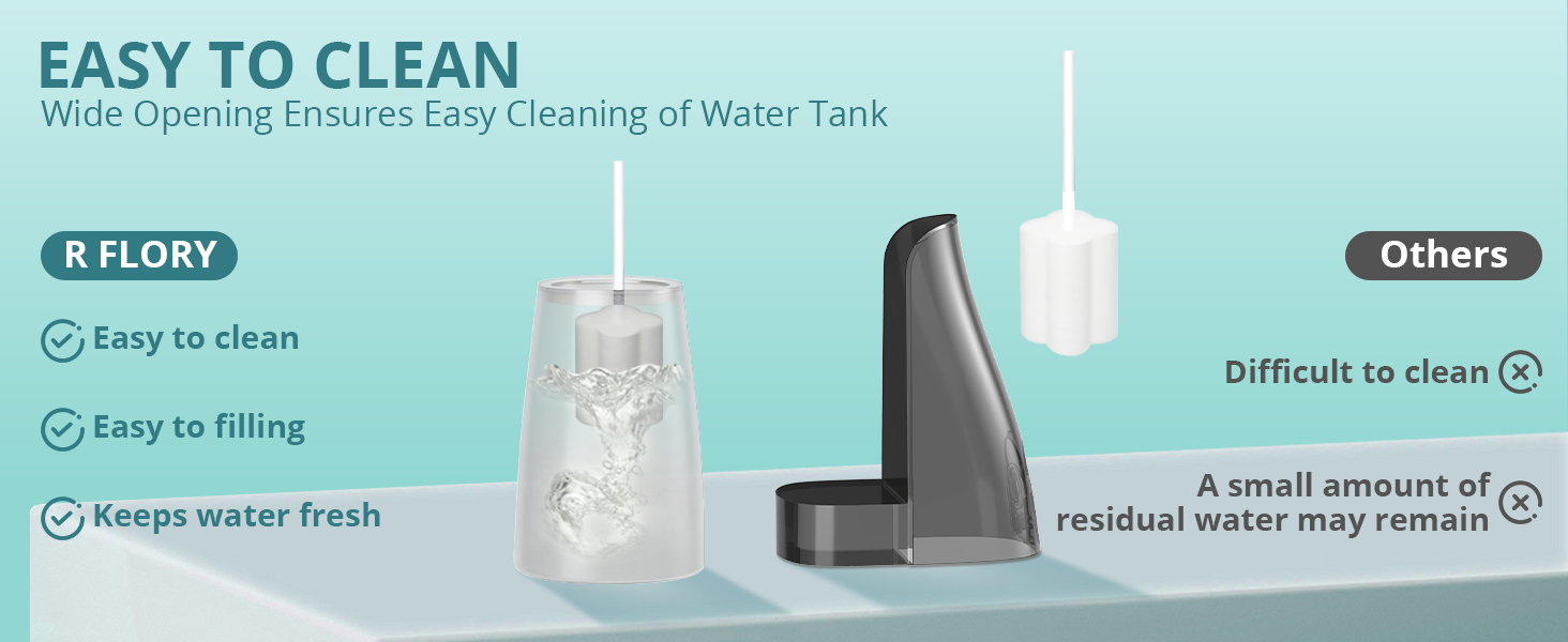 WIDE OPENING ENSURES EASY CLEANING AND FILLING OF WATER TANK