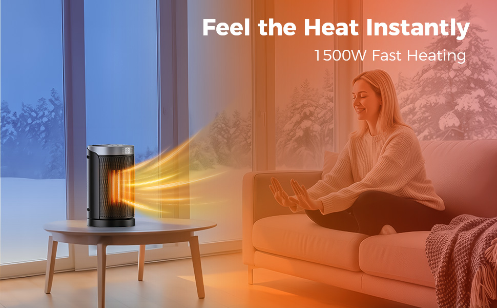 space heater electric portable ceramic fast heating