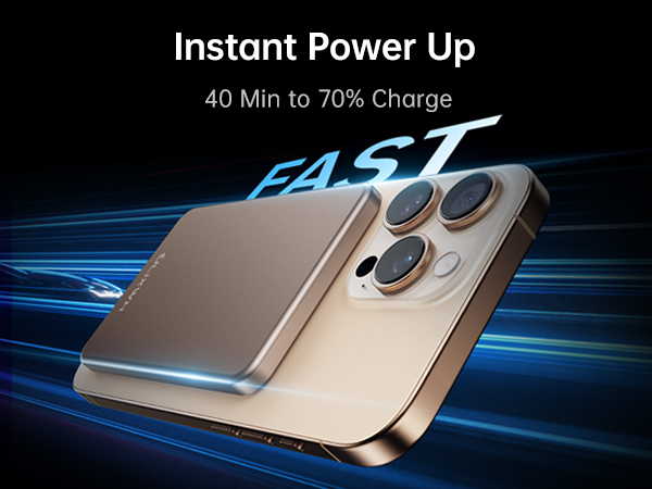 portable iphone charger fast charging magnetic phone charger battery pack portable