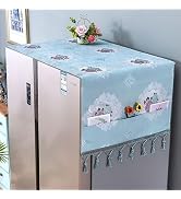 YUZHANGHE Fridge Dust Cover Multi-Purpose Appliance Top Cover with Storage Pockets 55In x 21In/ 1...