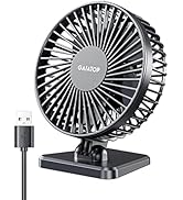 Gaiatop USB Desk Fan, Small But Powerful, Personal Portable Quiet 3 Speeds, Adjustment Mini Table...