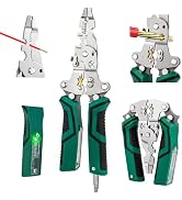 GRENTOOL 18-In-1 Foldable Wire Stripper Pliers – 12-220V AC/DC Dual Range, Continuity Test, Self-...