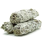 GloFX White Sage Bundle - 3 Pack - 4 Inches Sustainably Harvested California Smudge Stick Wand fo...