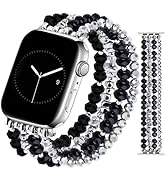 JR.DM Beaded Bracelet Bands Women Compatible with Apple Watch 38mm 40mm 41mm 42mm(S10/11) Stretch...