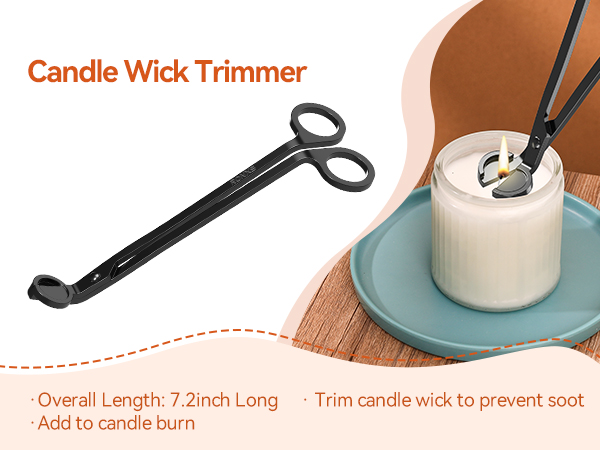 A candle accessory set includes essentials.