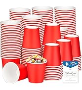 Prgery 300 Pack 3oz Red Paper Cups,Mouthwash Cups, Disposable Bathroom Cups,Small Paper Cups 3oz ...