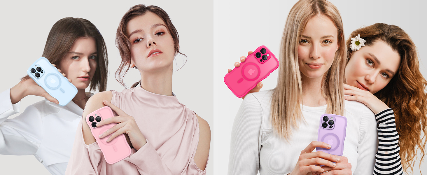 Strong Magnetic for iPhone 14 Pro Max Case Military Drop Protection Slim Anti-Fingerprint Case