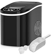 ARLIME Electric Portable Compact Ice Maker, 26 LBS/24H Ice Maker Machine with Ice Scoop & Easy Op...