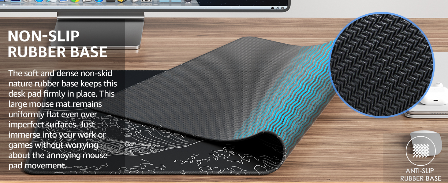 non-slip rubber base