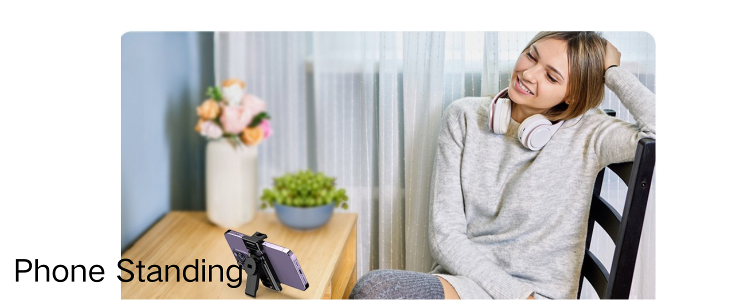 Phone Standing,Fits most smartphones (iPhone, Samsung, Google Pixel), GoPro, and digital cameras,