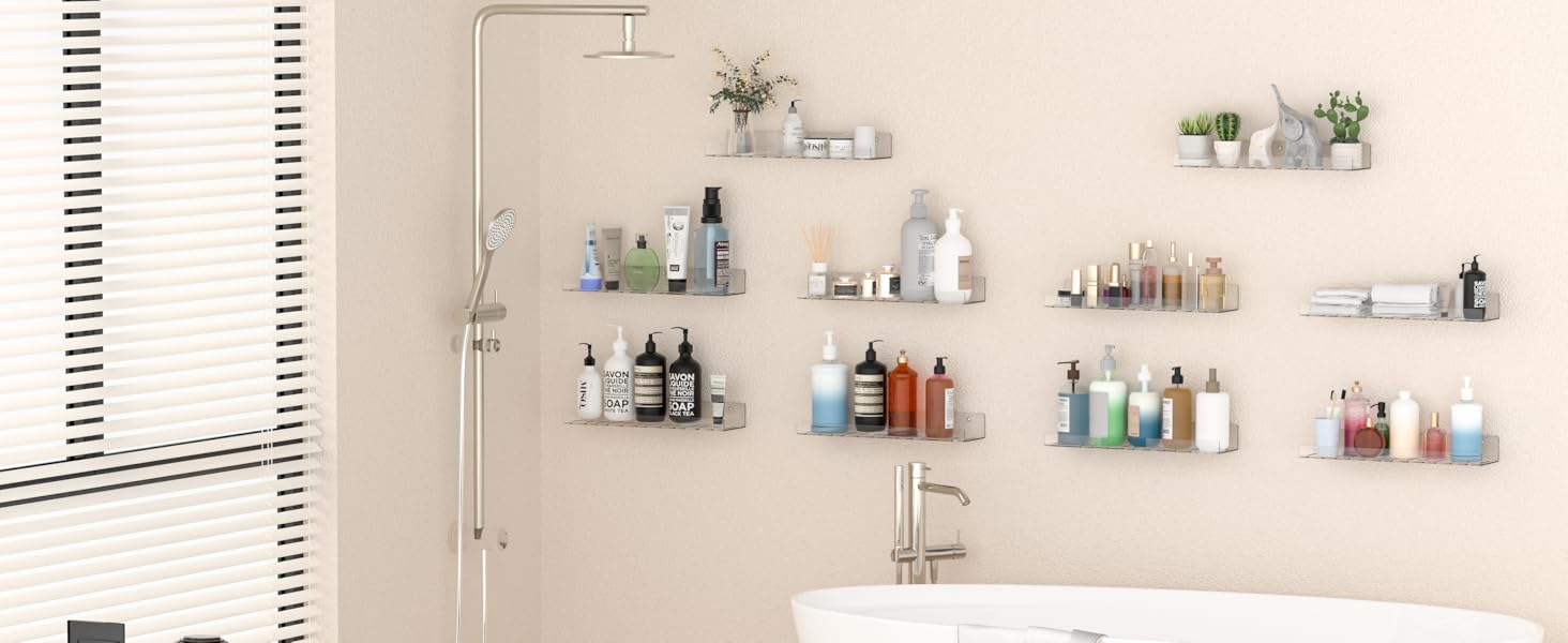 Floating shelf for bathroom