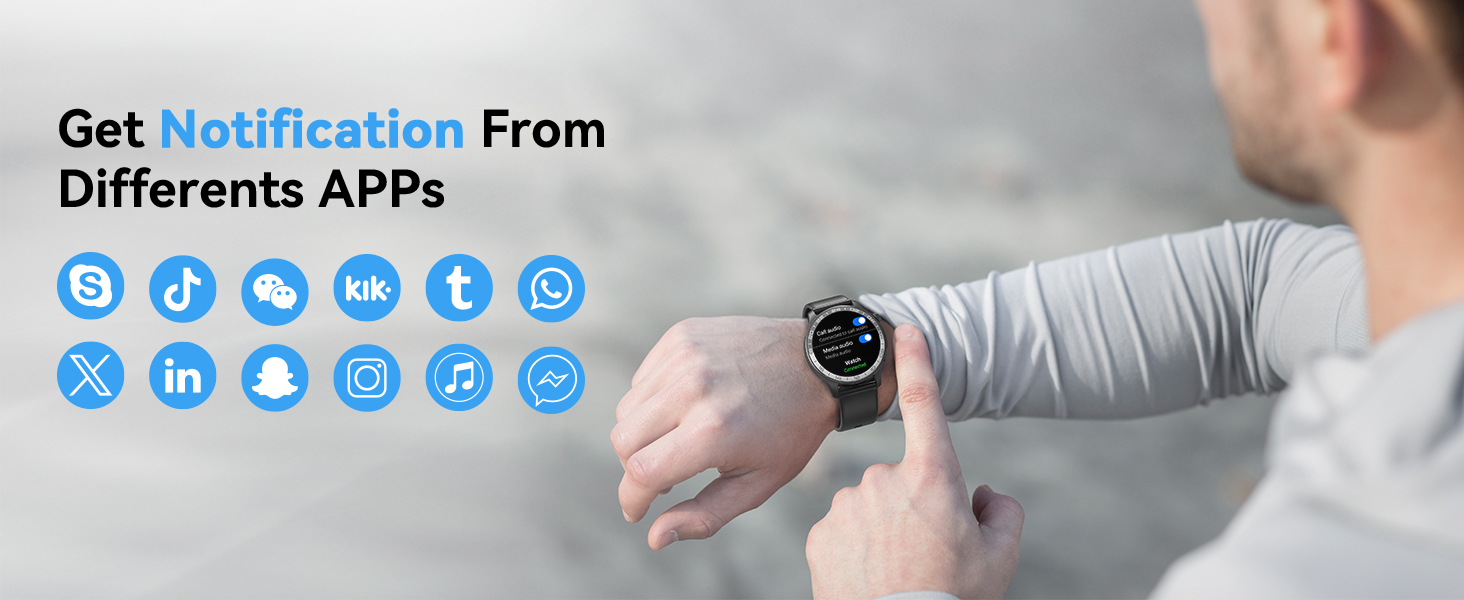 get notifications from various apps,like tiktok, wechat, facebook, twitter