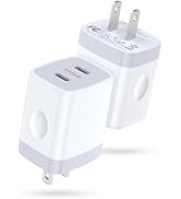 Dual USB C Charger Samsung Fast Charging Block for Galaxy A15 5G A35 A55 A25 A14 A54 S24 S23,Pixe...