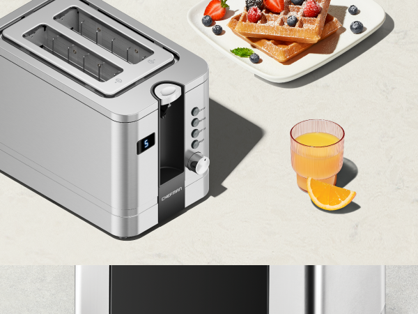 Warm up previously toasted items or cook frozen waffles with the push of a button