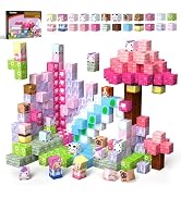 GobiDex Magnetic Blocks Kid Building Toys for 3+ Years Old Girls, STEM Sensory Gifts for Princess...