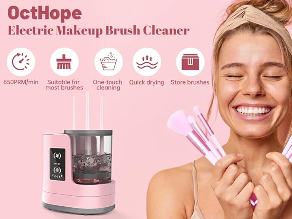 electric makeup brush cleaner machine women gift make up makeup brush holder vanity accessories 