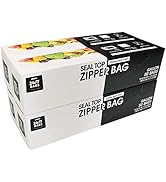24/7 Bags- Gallon Storage Bags- 200 Count, Easy Open Tabs, Double Zipper &amp; Reusable, Heavy Duty (...