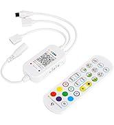 SUPERNIGHT Bluetooth LED Controller, Smart Mobile Phone APP Control Music Remote Controller for S...