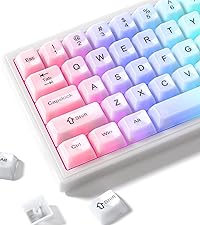 Womier Pudding Keycaps, PBT Shine Through Keycaps 165 Keys Set Custom Key caps Set OEM Profile, Univ...