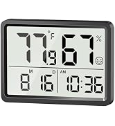 DOOMAY Digital Thermometer Hygrometer,Room Calibrated Humidity Meter Temperature Humidity Monitor...