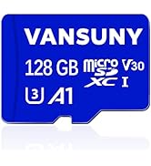 Vansuny Micro SD Card 128GB microSDXC Memory Card with SD Adapter A1 App Performance V30 4K Video...
