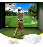 Aerixtron Golf Simulator Impact Screen, 3D Air Mesh Impact Screen for Golf Training Indoor/Outdoo...