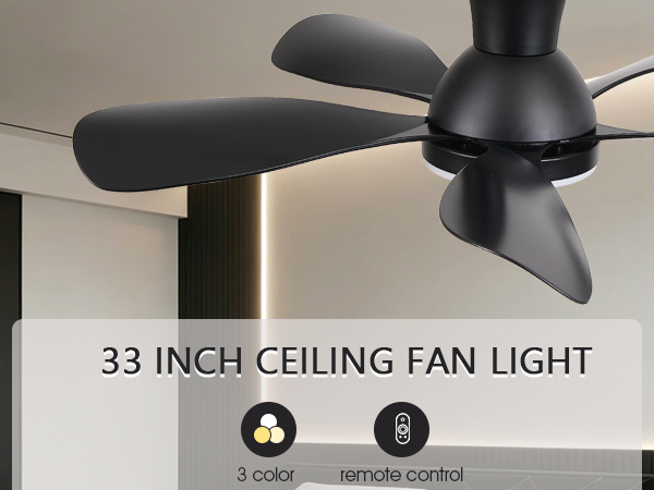 33inch black ceiling fan