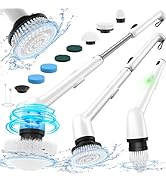LyriFine Electric Spin Scrubber, New Full-Body IPX7 Waterproof Bathroom Cleaner Brush, Shower Scr...
